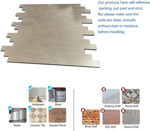 Weimeisc 10 Sheets Peel and Stick Backsplash Tile for Kitchen, Self-Adhesive Mosaic Tile, Stick on Bathroom Vanities，Fireplace Décor, Laundry Table(11.25" X 12.7") (Blue Series) in Kuwait