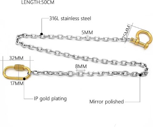 Waterproof 316L Stainless Steel Two Tone Key Lock Pendant Necklace Choker for Women Men PVD Plating Jewelry in Saudi Arabia