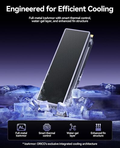 ORICO Industrial SSD 1TB M.2 NVMe SSD, PCIe 4.0 Drive with 7100MB/s Read Speed, Advanced Data Security and Innovative Heatsink, for Edge Computing, Industrial PC, Personal Laptop and PS5 - IG740PRO in Kuwait