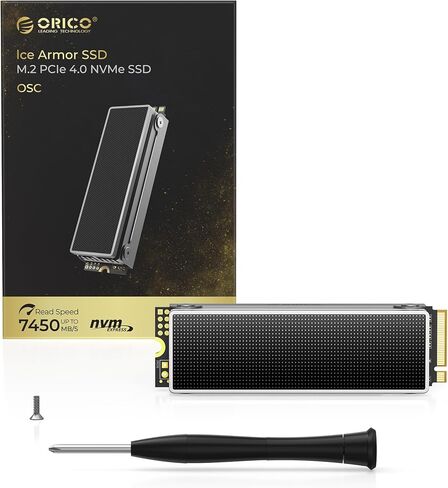 ORICO Industrial SSD 1TB M.2 NVMe SSD, PCIe 4.0 Drive with 7100MB/s Read Speed, Advanced Data Security and Innovative Heatsink, for Edge Computing, Industrial PC, Personal Laptop and PS5 - IG740PRO in Kuwait