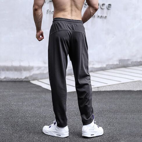 ANUFER Mens Joggers Sweatpants Open Hem Tracksuit Bottoms Causal Running Workout Trousers with Pockets in Saudi Arabia