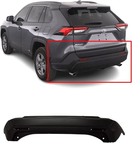 FITPARTS متوافقة مع غطاء المصد الخلفي 2019-2023 TOYOTA RAV4. جديد ، مستعد وجاهز للطلاء. W/O Park Assist Assist Sensor Holes. TO1100346 521590R160 in Saudi Arabia