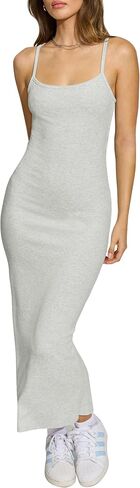 Balimtoy Womens 2025 Summer Open Back Out Dress Sexy Sexy Spaghetti Strap Sblesseless Slim Bodycon Midi Dresses in Kuwait