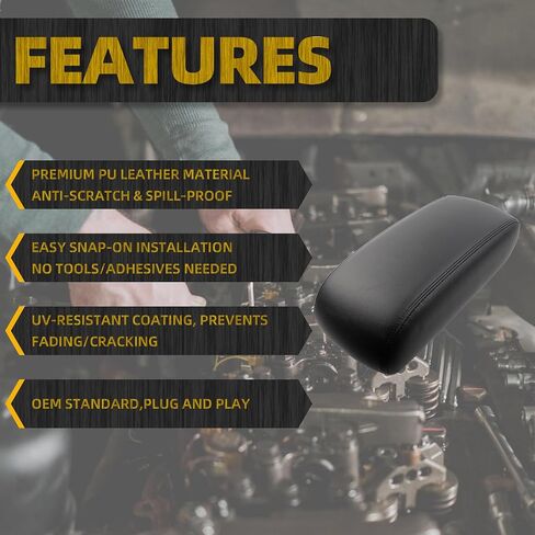 Dasbecan Center Console Cover Lid Compatible with 2011-2021 Jeep Grand Center Console Armrest lid Cover Top Arm Rest Black Replace# X85006302BL X85006303BL in Saudi Arabia