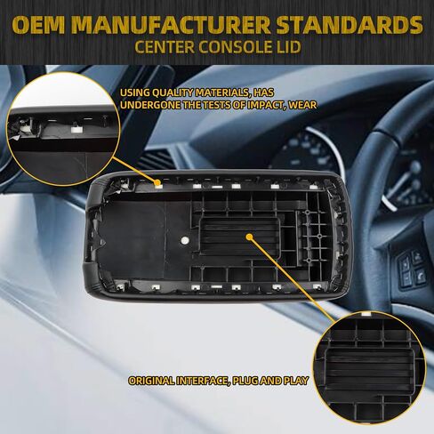 Dasbecan Center Console Cover Lid Compatible with 2011-2021 Jeep Grand Center Console Armrest lid Cover Top Arm Rest Black Replace# X85006302BL X85006303BL in Saudi Arabia
