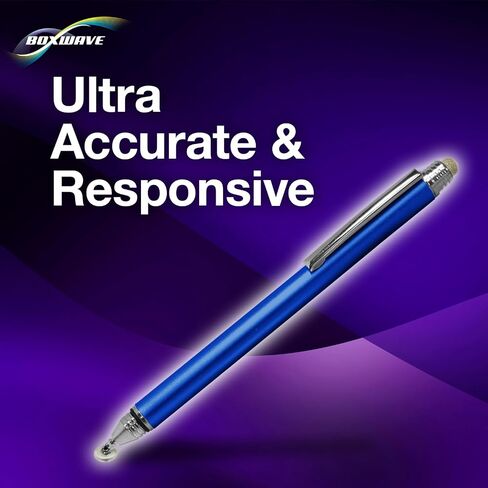 BoxWave Stylus Pen Compatible with Skylight Calendar (15 inch) - DualTip Capacitive Stylus, Fiber Tip Disc Tip Capacitive Stylus Pen - Metallic Silver in Saudi Arabia
