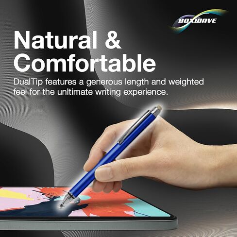 BoxWave Stylus Pen Compatible with Skylight Calendar (15 inch) - DualTip Capacitive Stylus, Fiber Tip Disc Tip Capacitive Stylus Pen - Metallic Silver in Saudi Arabia