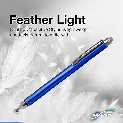 BoxWave Stylus Pen Compatible with Skylight Calendar (15 inch) - DualTip Capacitive Stylus, Fiber Tip Disc Tip Capacitive Stylus Pen - Metallic Silver in Saudi Arabia