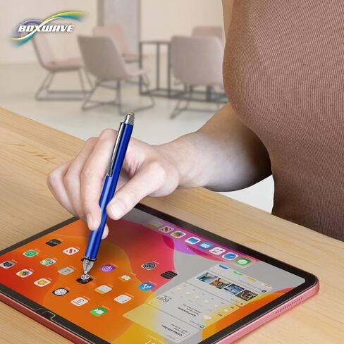 BoxWave Stylus Pen Compatible with Skylight Calendar (15 inch) - DualTip Capacitive Stylus, Fiber Tip Disc Tip Capacitive Stylus Pen - Metallic Silver in Saudi Arabia