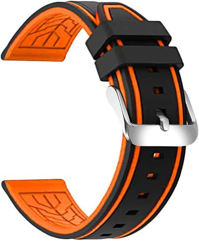 Silicone Watch Bands Divers Model Replacement Rubber Sport Watch Strap 20mm 22mm 24mm 26mm Waterproof Line Silver Buckle for Men and Women in Saudi Arabia