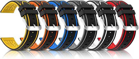 Silicone Watch Bands Divers Model Replacement Rubber Sport Watch Strap 20mm 22mm 24mm 26mm Waterproof Line Silver Buckle for Men and Women in Saudi Arabia