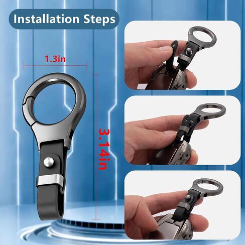 Key Fob Cover with Keychain Zinc Alloy Metal Key Fob Case Compatible with Equinox Malibu Camaro Tahoe Silverado Traverse Sonic Cruze Bolt Volt (Square Metal Buckle) in Saudi Arabia