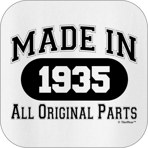 ThisWear 90th Birthday Sweatshirt Made In Milestone Year All Original Parts Crewneck Sweatshirt in Saudi Arabia