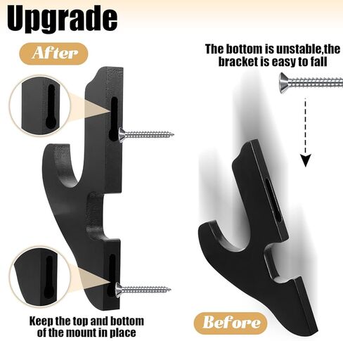 4 Sets Wooden Sword Hook Wall Mount Adjustable Samurai Sword Hanger Katana Wall Mount Sword Holder Sword Stand Decorative Katana Holder Martial Arts Weapon Display Stands Supplies with Nails in Kuwait