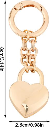 Boxob badlock bag bag سحر ، سلاسل مفاتيح على شكل قلب ذهبي حساسة للنساء ملحقات سلسلة الأكياس والزخارف لحقائب اليد محافظ مجوهرات السيارات in Saudi Arabia