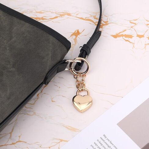 Boxob badlock bag bag سحر ، سلاسل مفاتيح على شكل قلب ذهبي حساسة للنساء ملحقات سلسلة الأكياس والزخارف لحقائب اليد محافظ مجوهرات السيارات in Saudi Arabia