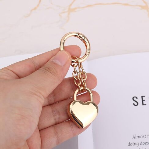Boxob badlock bag bag سحر ، سلاسل مفاتيح على شكل قلب ذهبي حساسة للنساء ملحقات سلسلة الأكياس والزخارف لحقائب اليد محافظ مجوهرات السيارات in Saudi Arabia