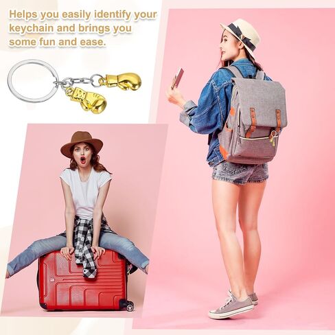 PATIKIL Boxing Keychain, Mini Cute Boxing Gloves Key Chain Sport Pendant Key Rings Bag Backpack Decor in Saudi Arabia