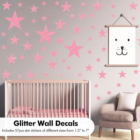 3 ورقة ملصقات Golit Gold Gold for Wall ، 1.5 "إلى 7" نجوم كبيرة قابلة للإزالة جدران قابلة للإزالة لغرفة النوم ، والفصول الدراسية ، وغرفة اللعب ، والحضانة in Kuwait