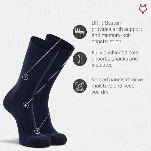 Fox River Work and Weekend Crew Socks Socks Moisture Wicking للرجال والنساء Ultraspun من أجل المتانة الدائمة (2 عبوة) in Kuwait