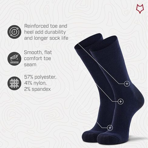 Fox River Work and Weekend Crew Socks Socks Moisture Wicking للرجال والنساء Ultraspun من أجل المتانة الدائمة (2 عبوة) in Kuwait