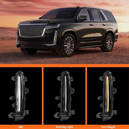 Left Fog Light Daytime Running Lamp Assembly Compatible with Escalade 2021-2023 W/Bulb 85117442 (Left) in Saudi Arabia