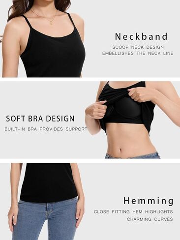 Orrpally Women Libbbed Tank Top مدمجة في خزان حزام معجزة قابلة للتعديل in Kuwait