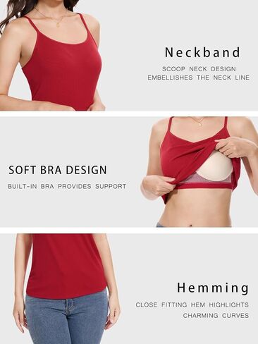 Orrpally Women Libbbed Tank Top مدمجة في خزان حزام معجزة قابلة للتعديل in Kuwait