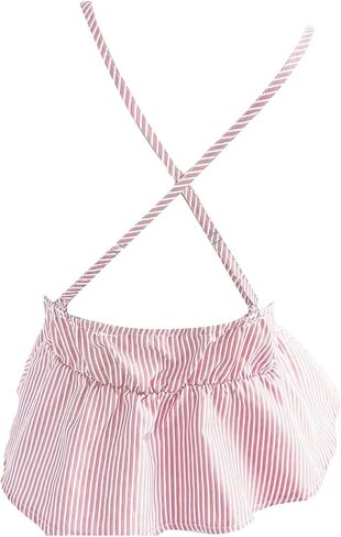 Soly Hux Women's Y2K مخطط Babydoll Camisole Deep V الرقبة Backless Peplum Cami Tops in Kuwait