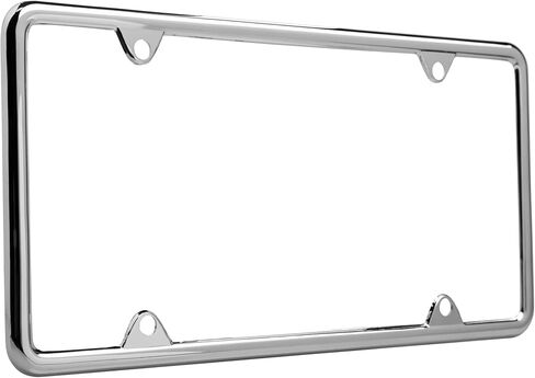 3D Die-Cast Zinc Alloy Black Chrome Metal License Plate Frame for standart Cars, Trucks, Buses, Vans and SUVs Universal fit USA Canada Mexico Men Women Back Front Auto Tag Holder(Flames) in Saudi Arabia