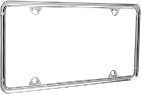 3D Die-Cast Zinc Alloy Black Chrome Metal License Plate Frame for standart Cars, Trucks, Buses, Vans and SUVs Universal fit USA Canada Mexico Men Women Back Front Auto Tag Holder(Flames) in Saudi Arabia
