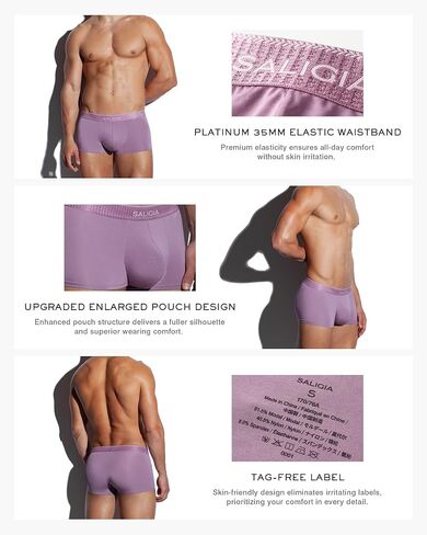 SALIGIA Mens Underwear Trunks for Men Pack of 3 Modal Men's Boxer Shorts in Saudi Arabia