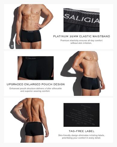 SALIGIA Mens Underwear Trunks for Men Pack of 3 Modal Men's Boxer Shorts in Saudi Arabia