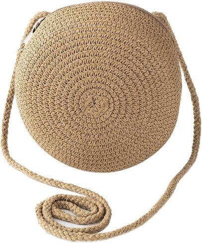 Straw Crossbody Bags for Women, Small Crossbody Purse Handmade Women's Shoulder Handbags for Travel in Kuwait