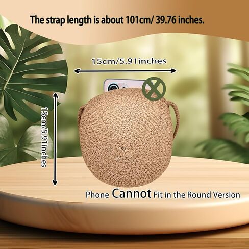 Straw Crossbody Bags for Women, Small Crossbody Purse Handmade Women's Shoulder Handbags for Travel in Kuwait