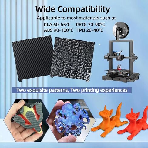 Double Sided Textured PEI Sheet 235x235mm, Flexible PEI Spring Steel (No Magnetic Build Plate) for Creality K1C/K1/SE/Ender 5 S1/Ender 3/Ender 3 Pro/Ender 3 V2/Ender 3 S1 Pro/Ender 3 Neo in Kuwait