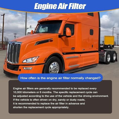 XQSMWF D37-1061 مرشح الهواء المحرك متوافق مع Kenworth T680 2023 ، مناسب لـ Peterbilt 579 2023 ، D371061 D37-1061 in Saudi Arabia