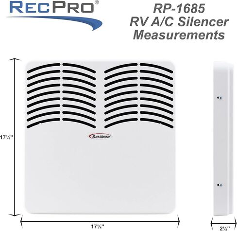 Wacko RV AC Silencer Kit | 17 "× 2.25" | الحد من الضوضاء | متوافق مع GE ومكيفات الهواء المشدودة | صنع في الولايات المتحدة in Kuwait