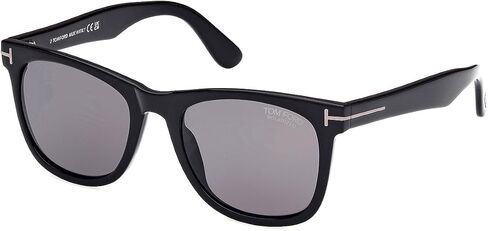 Tom Ford Kevyn Polarized Smoke Square Men's Sunglasses FT1099-N 01D 52, Shiny Black in Saudi Arabia