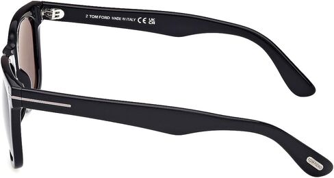 Tom Ford Kevyn Polarized Smoke Square Men's Sunglasses FT1099-N 01D 52, Shiny Black in Saudi Arabia