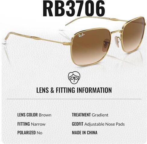 Ray-Ban RB3706 Square-Round Round Grouds مع حزمة مجموعة النظارات الرسمية in Kuwait