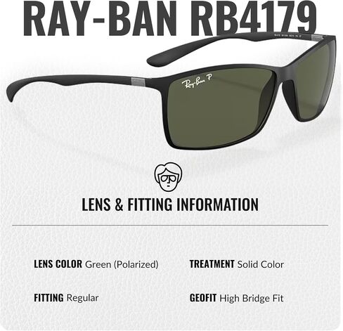Ray-Ban RB4179 Liteforce Square Square Geasshes مع حزمة مجموعة النظارات الرسمية in Saudi Arabia