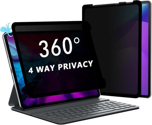 360 ° فيلم مرشح الخصوصية لـ iPad Pro 13 Inch 2024 (A2925/A2926/A3007) ، شاشة حماية الخصوصية لـ iPad Pro 13 Inch M4 ، مضاد للشفقة ومضاد للضوء in Kuwait