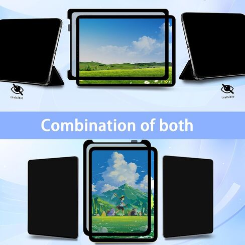 360 ° فيلم مرشح الخصوصية لـ iPad Pro 13 Inch 2024 (A2925/A2926/A3007) ، شاشة حماية الخصوصية لـ iPad Pro 13 Inch M4 ، مضاد للشفقة ومضاد للضوء in Kuwait
