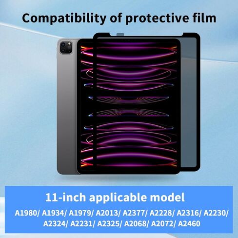 360 ° فيلم مرشح الخصوصية لـ iPad Pro 13 Inch 2024 (A2925/A2926/A3007) ، شاشة حماية الخصوصية لـ iPad Pro 13 Inch M4 ، مضاد للشفقة ومضاد للضوء in Kuwait
