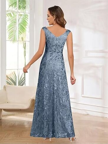 Mother of The Bride Dresses for Women Sequin Lace Off Shoulder Evening Formal Dress Long in Saudi Arabia