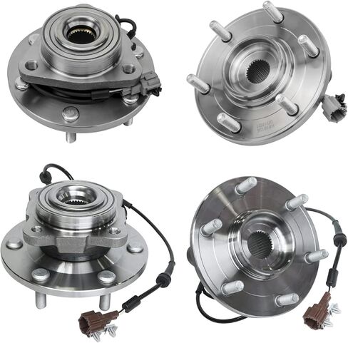 Detroit Axle - 4WD Wheel Bearing Hubs for 2008-2012 Nissan Armada, 2008-2010 Infiniti QX56, 4 Wheel Bearing Hubs Assembly Set Front & Rear Replacement in Saudi Arabia