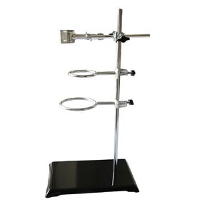 Laboratory Stands Support, Rod 16" Lab Stand with Cast Iron Base, Ring Stand,with a Burette Clamp and 2 Flask Ring Clamps