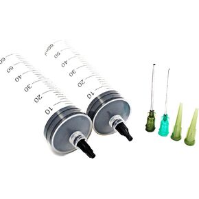 BSTEAN 30 Pack - 1ml, 3ml, 5ml,10ml, 20ml Syringes with 14ga, 16ga,18ga, 20ga, 22ga and 25ga Blunt Tip Needles and Caps for Refilling and Measuring Liquids, Oil or Glue Applicator in Kuwait