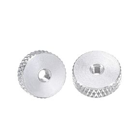 uxcell Flat Knurled Nut - M3 x 12mm x 4mm Thumb Nuts Lock Adjusting Nuts Aluminum Alloy Golden 10Pcs